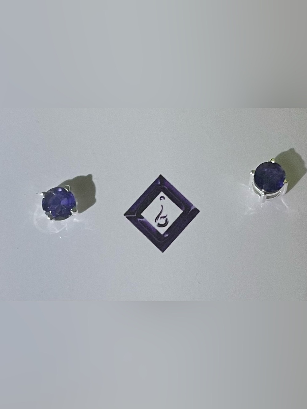 Iolite stud earrings